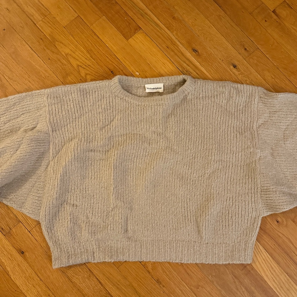 Atelier Delphine Balloon Sleeve Sweater - Sand - M/L